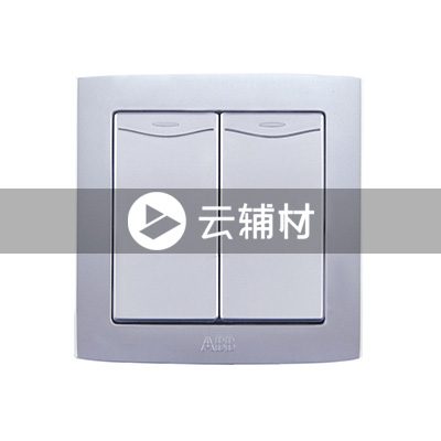 AS132-S二位单控带装饰线开关（银色） 10AX