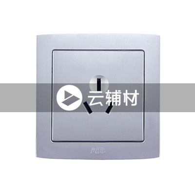 AS203-S一位三极插座 （银色）10A