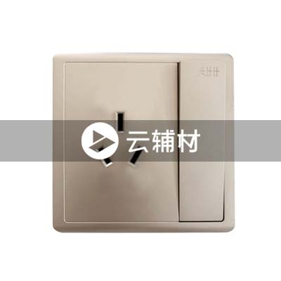 AQ223-CG一位三极带开关插座 10A，金色