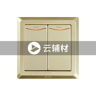 AE165-PG 二位双控带灯开关 10AX（香槟金）