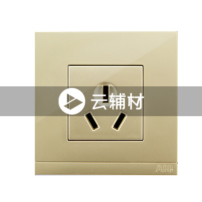 AG20344-PGPG 一位三极插座10A,珍珠金