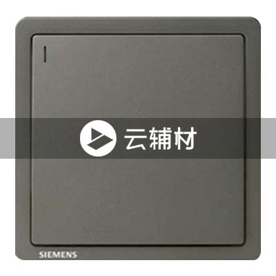 西门子致琦月银灰10AX 一位单控开关带荧光