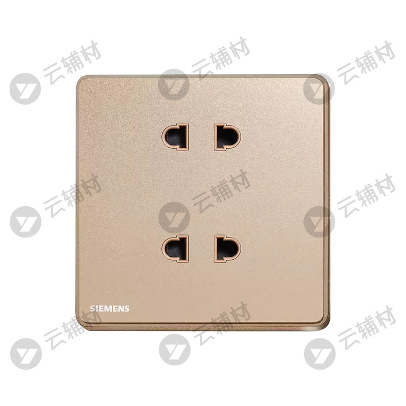西门子睿致玫瑰金10A四孔