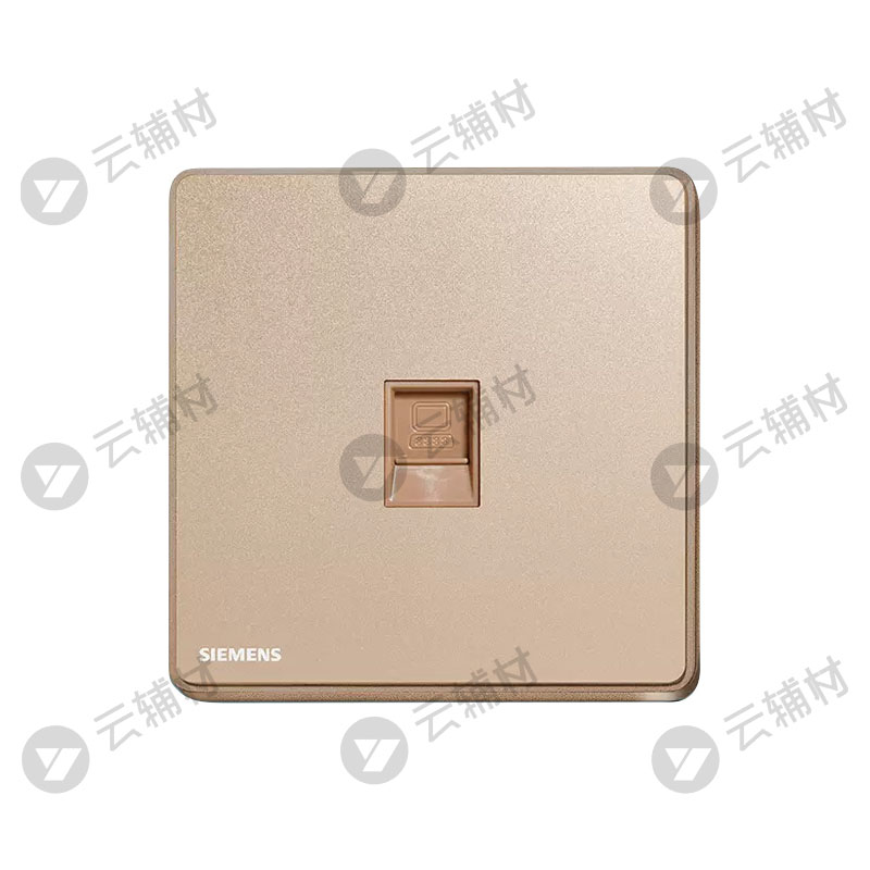 西门子睿致玫瑰金一位电脑插座CAT5E