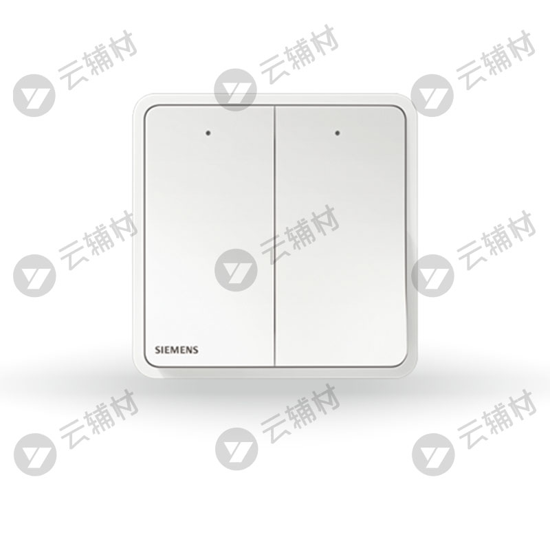 西门子睿绎辰曦白16AX二位单控开关带LED指示