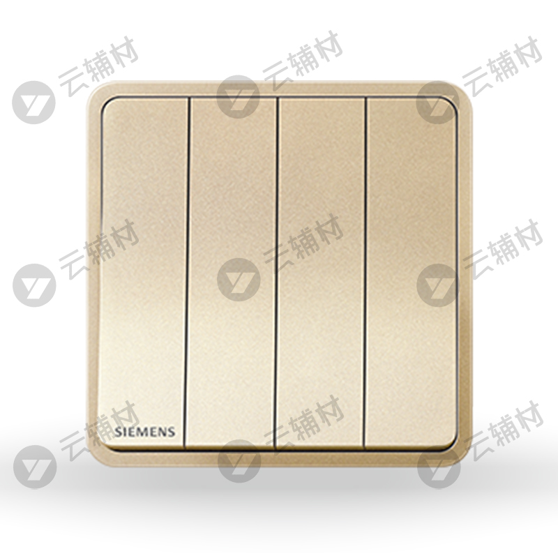 西门子睿绎日曜金16AX四位单控开关