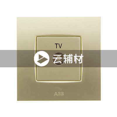 AU30144-PGPG 一位电视插座 珍珠金